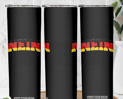 Nein Germany Skinny Tumbler No Saying Funny German Flag Oktoberfest