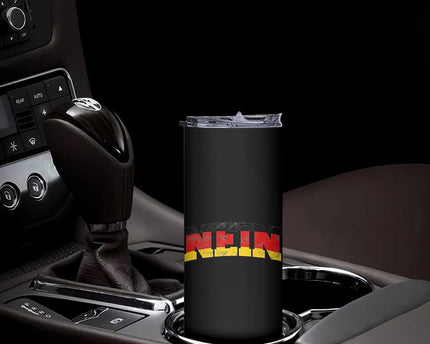 Nein Germany Skinny Tumbler No Saying Funny German Flag Oktoberfest
