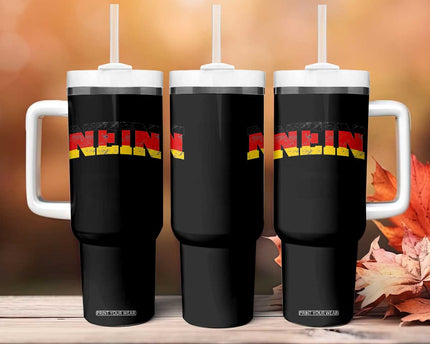 Nein Germany Tumbler With Handle No Saying Funny German Flag Oktoberfest