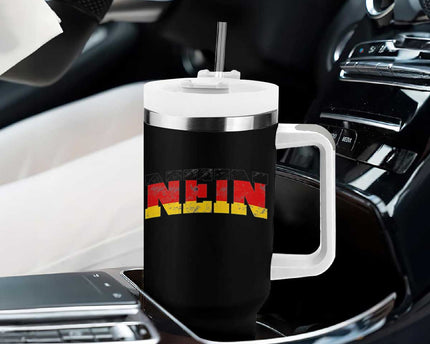 Nein Germany Tumbler With Handle No Saying Funny German Flag Oktoberfest
