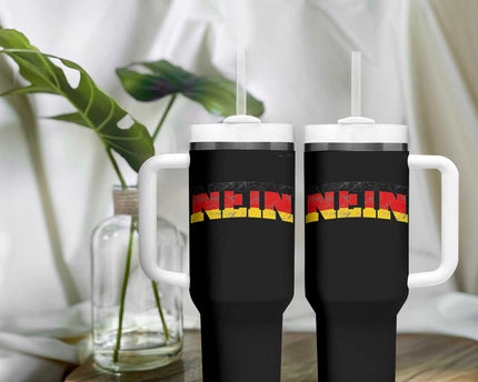 Nein Germany Tumbler With Handle No Saying Funny German Flag Oktoberfest