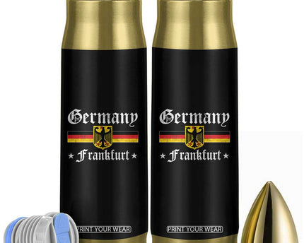 Germany Frankfurt Bullet Tumbler Retro Vintage German Flag Tourist Souvenir Gift