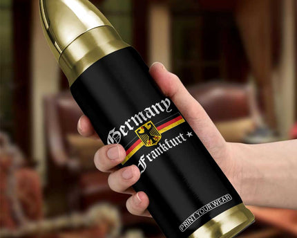 Germany Frankfurt Bullet Tumbler Retro Vintage German Flag Tourist Souvenir Gift