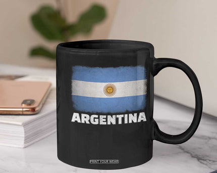 Vintage Argentina Flag Sun of May Argentinian Souvenir Coffee Mug