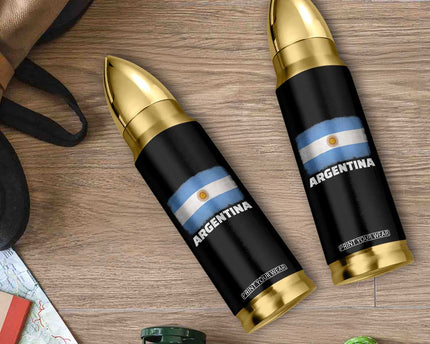 Vintage Argentina Flag Sun of May Argentinian Souvenir Bullet Tumbler