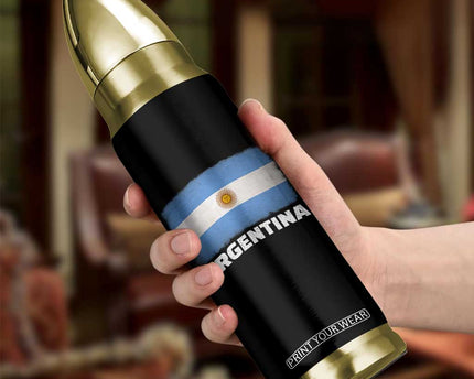 Vintage Argentina Flag Sun of May Argentinian Souvenir Bullet Tumbler
