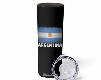 Vintage Argentina Flag Sun of May Argentinian Souvenir Skinny Tumbler