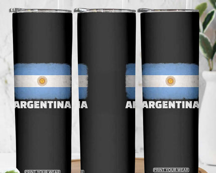 Vintage Argentina Flag Sun of May Argentinian Souvenir Skinny Tumbler