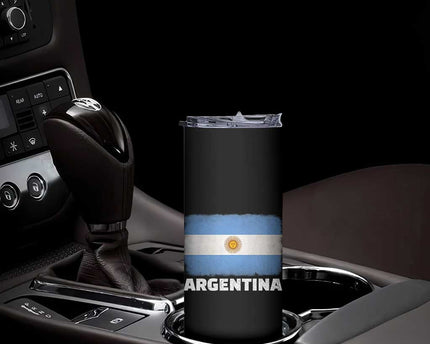 Vintage Argentina Flag Sun of May Argentinian Souvenir Skinny Tumbler