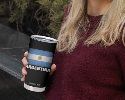 Vintage Argentina Flag Sun of May Argentinian Souvenir Tumbler Cup