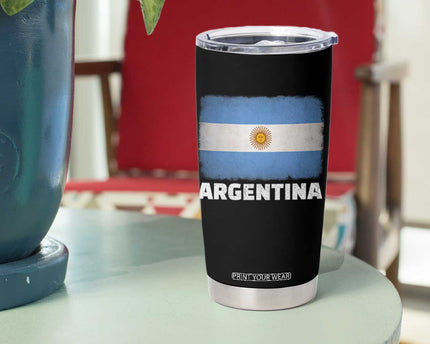 Vintage Argentina Flag Sun of May Argentinian Souvenir Tumbler Cup