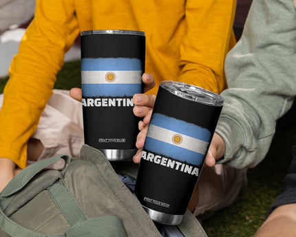 Vintage Argentina Flag Sun of May Argentinian Souvenir Tumbler Cup