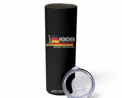 Munchen Bayern German Heritage Pride Germany Flag Skinny Tumbler
