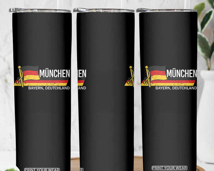 Munchen Bayern German Heritage Pride Germany Flag Skinny Tumbler