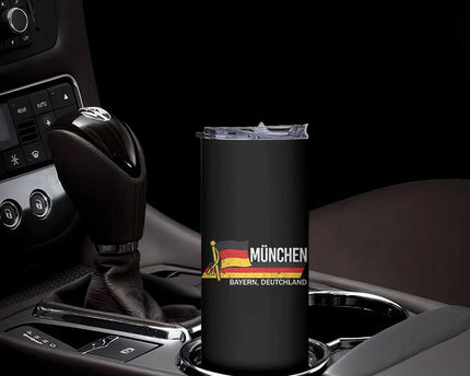 Munchen Bayern German Heritage Pride Germany Flag Skinny Tumbler