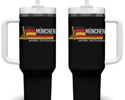 Munchen Bayern German Heritage Pride Germany Flag Tumbler With Handle