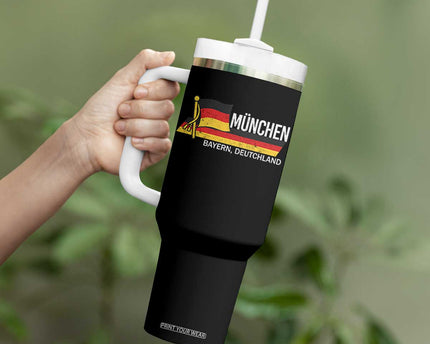 Munchen Bayern German Heritage Pride Germany Flag Tumbler With Handle