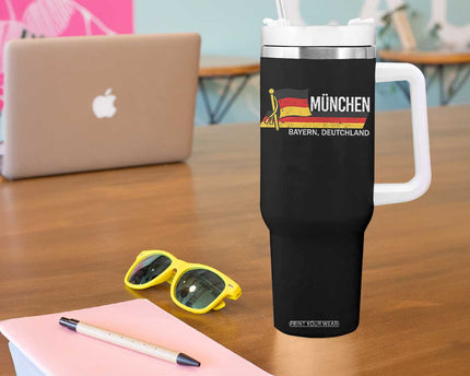 Munchen Bayern German Heritage Pride Germany Flag Tumbler With Handle