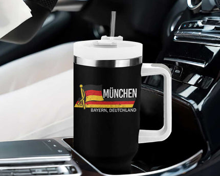 Munchen Bayern German Heritage Pride Germany Flag Tumbler With Handle