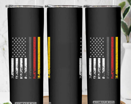 Patriotic Vintage German American Flag Skinny Tumbler Germany Heritage Pride
