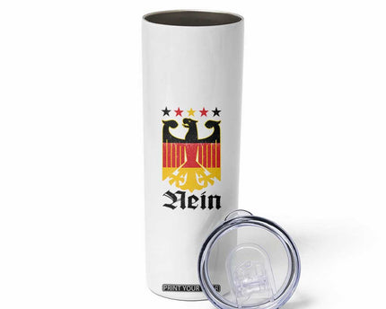Funny German Eagle Skinny Tumbler Vintage Nein No Germany Souvenir Oktoberfest