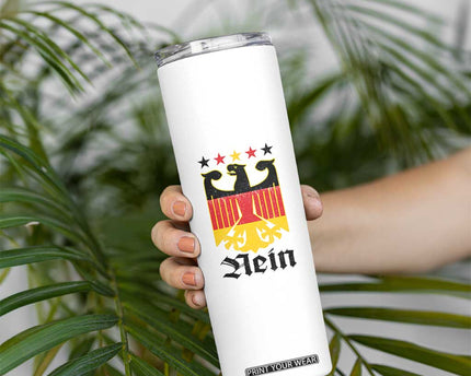 Funny German Eagle Skinny Tumbler Vintage Nein No Germany Souvenir Oktoberfest