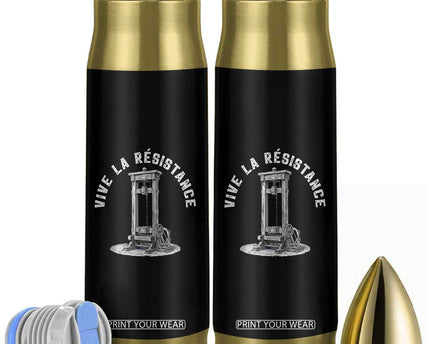 Funny Vive La Resistance Bullet Tumbler Femme Feminist Vintage Guillotine