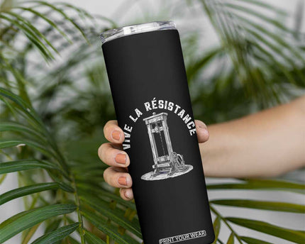 Funny Vive La Resistance Skinny Tumbler Femme Feminist Vintage Guillotine