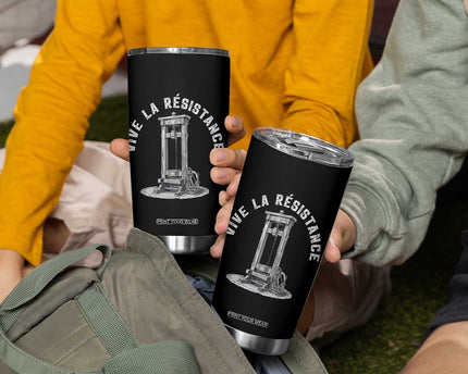 Funny Vive La Resistance Tumbler Cup Femme Feminist Vintage Guillotine