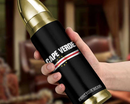 Cape Verde Pride Vintage Cape Verdean Flag 10 Stars Bullet Tumbler