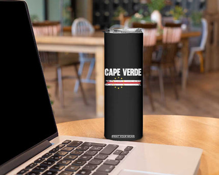 Cape Verde Pride Vintage Cape Verdean Flag 10 Stars Skinny Tumbler