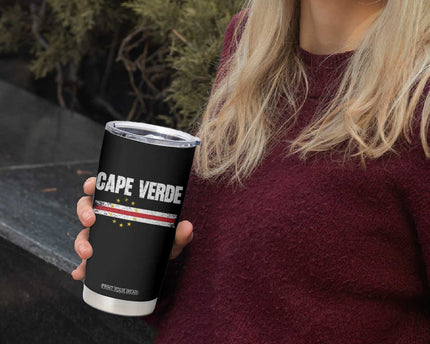 Cape Verde Pride Vintage Cape Verdean Flag 10 Stars Tumbler Cup
