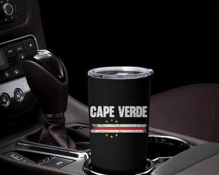 Cape Verde Pride Vintage Cape Verdean Flag 10 Stars Tumbler Cup