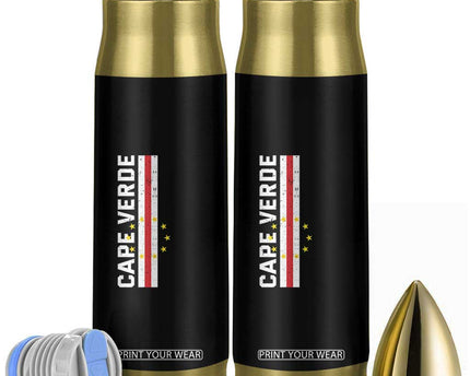 Cabo Verde Pride Vintage Jersey Cape Verdean Flag Bullet Tumbler