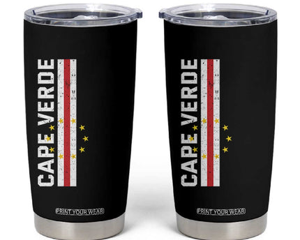 Cabo Verde Pride Vintage Jersey Cape Verdean Flag Tumbler Cup
