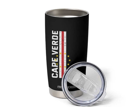 Cabo Verde Pride Vintage Jersey Cape Verdean Flag Tumbler Cup