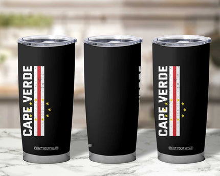 Cabo Verde Pride Vintage Jersey Cape Verdean Flag Tumbler Cup