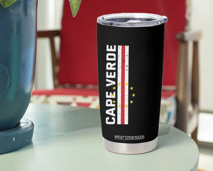 Cabo Verde Pride Vintage Jersey Cape Verdean Flag Tumbler Cup