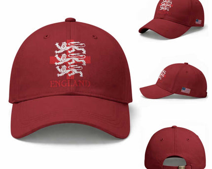 England Three Lions Symbol English Pride Souvenir Baseball Cap