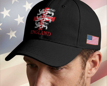 England Three Lions Symbol English Pride Souvenir Baseball Cap