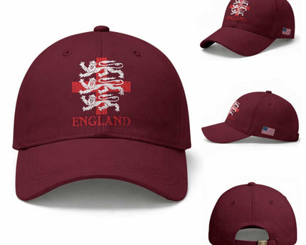 England Three Lions Symbol English Pride Souvenir Baseball Cap