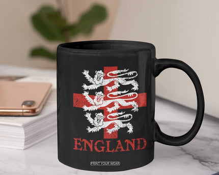 England Three Lions Symbol English Pride Souvenir Coffee Mug