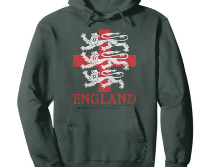 England Three Lions Symbol English Pride Souvenir Hoodie