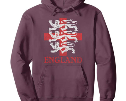 England Three Lions Symbol English Pride Souvenir Hoodie
