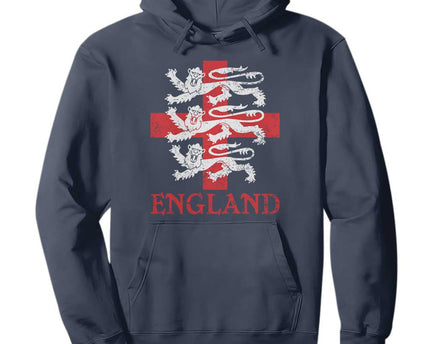 England Three Lions Symbol English Pride Souvenir Hoodie