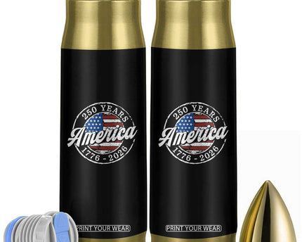 America 250 Years 1776 2026 Bullet Tumbler 250th Anniversary USA Vintage USA Flag