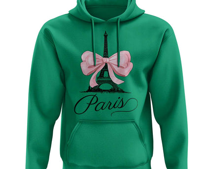 Eiffel Tower French Hoodie Paris Coquette France Pink Bow Aesthetic
