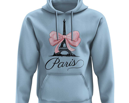 Eiffel Tower French Hoodie Paris Coquette France Pink Bow Aesthetic