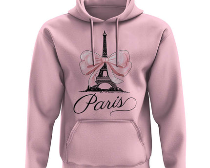 Eiffel Tower French Hoodie Paris Coquette France Pink Bow Aesthetic