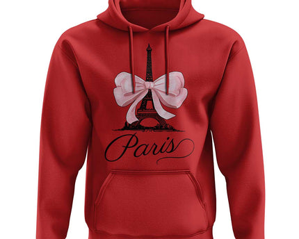 Eiffel Tower French Hoodie Paris Coquette France Pink Bow Aesthetic